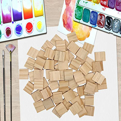 XYSMZM 400 Pcs Wood Blank Letter Tiles, Wooden Blank Scrabble Tiles for DIY Craft Supplies Decoration