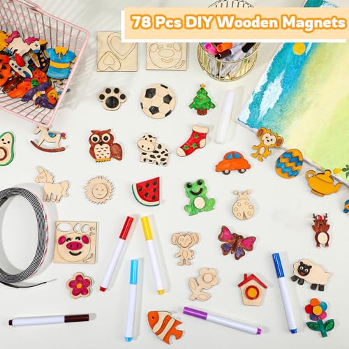 Paint Your Own DIY Magnets Kids Magnet Kit Magnet Crafts for Kids