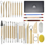 Augernis Pottery Sculpting Tools 32PCS Ceramic Clay Carving Tools Set for Beginners Expert Art Crafts Kid's After School Pottery Classes Club Augernis
