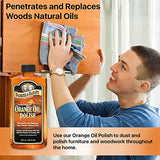 PARKER & BAILEY ORANGE OIL POLISH - Natural Orange Scented Wood Cleaner & Furniture Polish, Cleans, Renews, Restores & Rejuvenates Wood Surfaces, Parker & Bailey