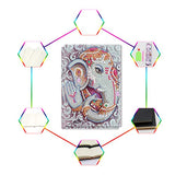 5D Diamond Painting Notebook Kits Animal Elephant Cover Leather DIY Special Shaped Journal Sketchbook Cross Stitch Diamond Art Hardcover Dairy Book Generic