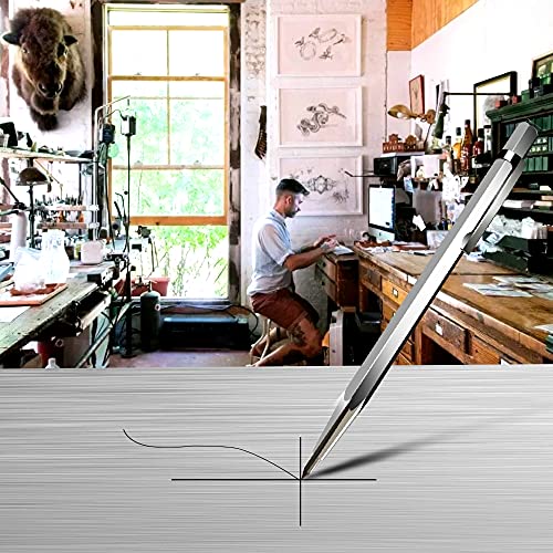 Tungsten Carbide Tip Scriber Marking Engraving Pen for Stainless Steel, Ceramics and Glass Carving (Silver) DUMEALAGR