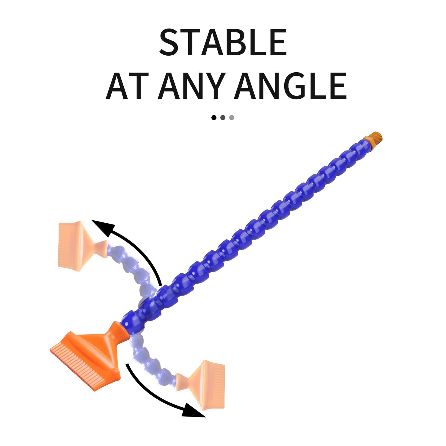 Aopin Plastic 1/4" Thread Flexible Cutting Fluid Oil and Water Cooling Hose With Adjustable Stability Angle With Bandwidth Flat Nozzle for Aopin