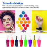 Rolio - Fluorescent Powder - 12 3g Jars of Pigment for Paint, Dye, Soap Making, Nail Polish, Epoxy Resin, Candle Making, Bath Bombs, Slime Rolio