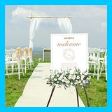 MEEDEN Easel Stand for Wedding Sign: Wood Tripod for Poster Board - Wooden Easel Standing for Display Welcome Picture MEEDEN