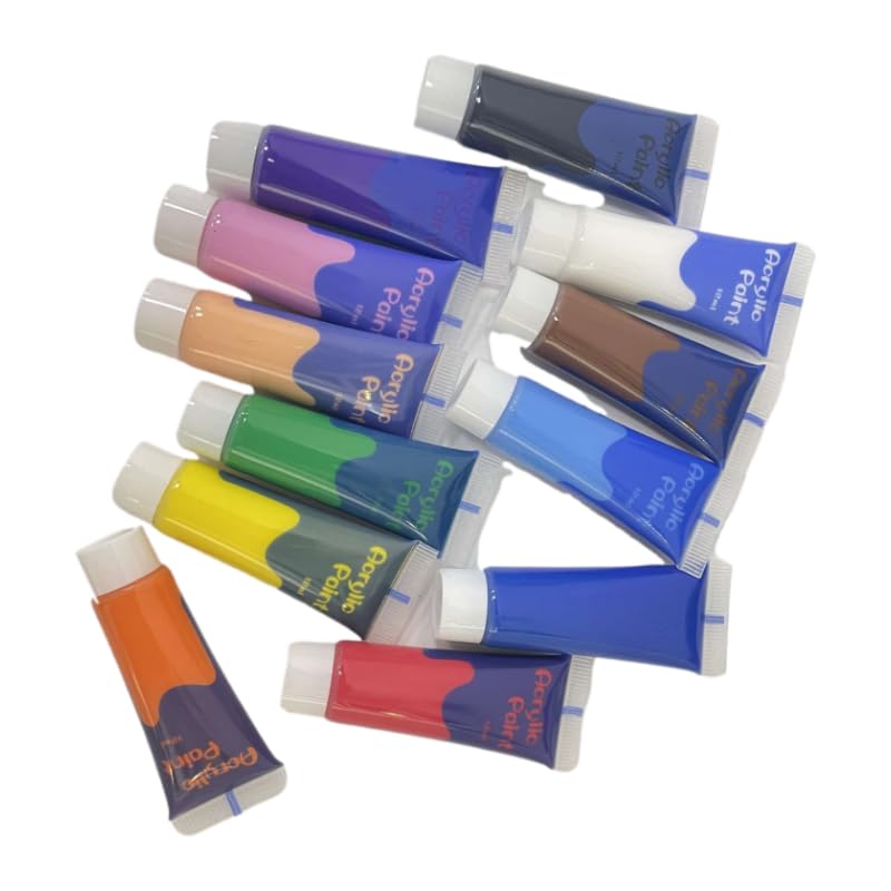 12 PCS 12ML Highlighting Acrylic Paint Set - WoodArtSupply