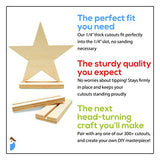 Stand for Wooden Cutouts 5 Inch, Pack of 10, Fits 1/4" Thick Wooden Cutouts, Use for Centerpieces and Displays, by Woodpeckers Woodpeckers