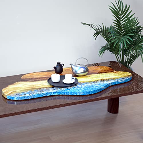 Large Resin Table Mold 24 inch Epoxy River Table Mold, Silicone Resin Tray Molds for River Table, Charcuterie Boards, Coffee Table, Desk Board, ModWgGuo