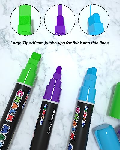 FansArriche Liquid Chalk Markers, 12 colors 10mm Erasable Marker Pens, –  WoodArtSupply