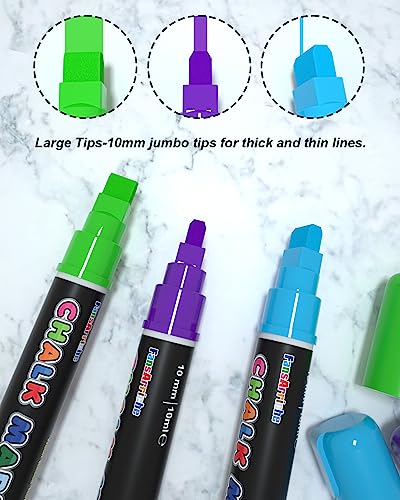 12 Pcs Chalk Markers For Blackboard Windows, Washable 6 Mm Window