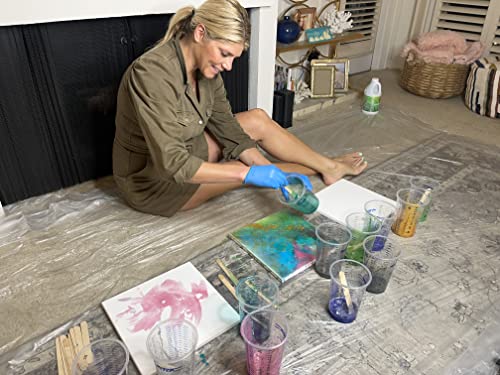 EPE EasyPour Epoxy 1 Gallon Kit - Crystal Clear High Gloss Resin and Hardener, 2 Mixing Cups, Silicone Spatula, Plastic Spreader - Wood Tabletops, EPE