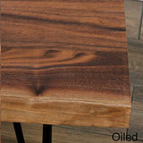 Home Soft Things Living North American Walnut Multi-Plank Unfinished Table, 48" x 28" x 1.5" to 2" with 18" Hairclip Legs Home Soft Things