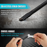 DURATECH 18 Piece Punch/Chisel/Alignment Tool Set, Including Pin Punch, Center Punch, Nail punch, Alignment Tool, Cold Chisel, Chisel Gauge, for DURATECH