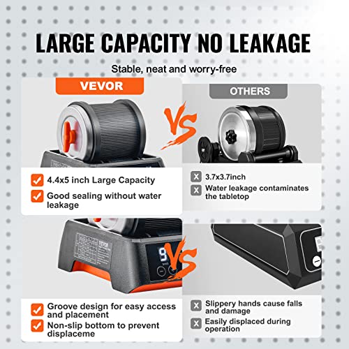 VEVOR Direct Drive Rock Tumbler Kit, 4-Speed/9-Day Timer, Professional Rock Polisher with Rough Gemstones/Grits/Jewelry Fastenings, Stone Polishing VEVOR