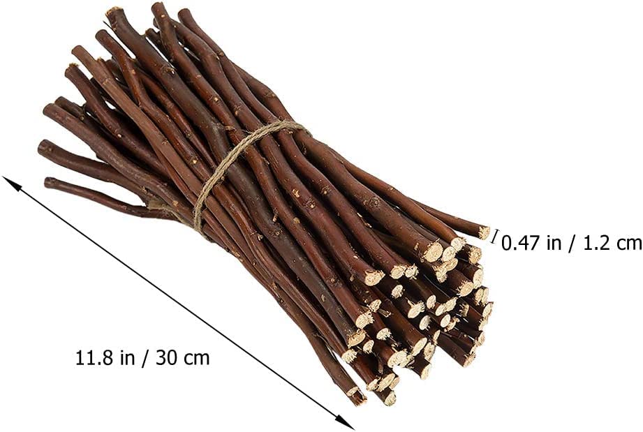 50pcs Wood Log Sticks Wooden Crafting Sticks DIY Wood Sticks Wood Branches Tree Twigs Wedding Accessories for Wedding Party Decor KODORIA