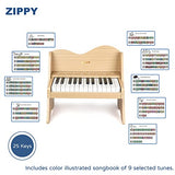 ZIPPY Kids Piano Keyboard, 25 Keys Digital Piano for Kids, Touch Sensitive Control Panel, Built-in Songs, Volume Adjustable, Mini Music Educational ZIPPY