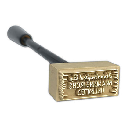 Customisable Wood Plank Branding Iron with Personalised Text - Made in USA