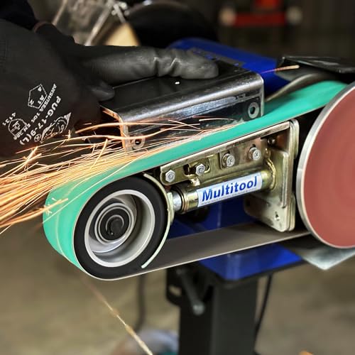 Multitool 2" x 36", 1 hp Industrial Belt Grinder, 8" Bench Grinder with Multitool Grinders Belt Attachment MULTITOOL GRINDERS