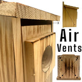 2-Pack Assorted Bird House - Outdoor- Bluebird, Finch, Wren, Chickadee, Tree Swallow Bird, Wild Birds, Woodpecker House Easy-to-Open Birdhouse Oojami