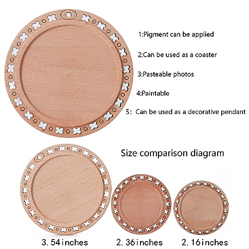 CBCMY Natural Wood Slices - 10Pcs 3.54 inches Craft Unfinished Wood kit Predrilled with Hole Wooden Circles for Arts Wood Slices Christmas Ornaments - WoodArtSupply