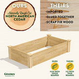 Greenes Fence Original Cedar Raised Garden Bed, 2' x 4' x 10.5" - Made in USA with North American Cedar Greenes Fence