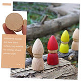LABRIMP 8pcs Wooden Puppet Graffiti Peg Doll Wood Doll Bodies Family Member Wood Peg DIY Wooden Peg Doll Decorative Peg People Wood Peg Angel Puppet LABRIMP