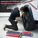 Magnetic Socket Holder Organizer Set: 6-Piece Detachable 1/2 3/8 1/4 Drive Sockets Storage Tray Magnetic Socket Organizer Tool Box Drawer Tool Box SEDY