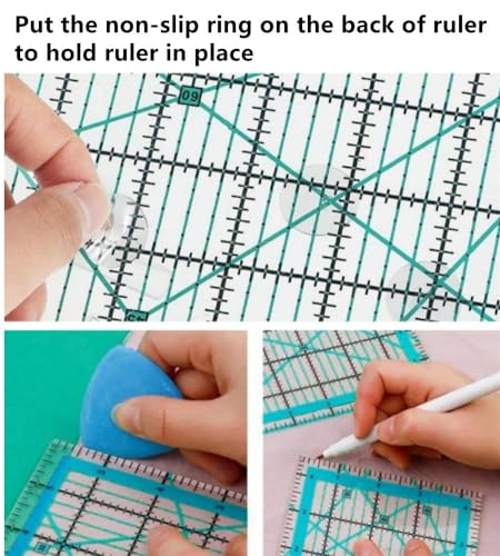 Buy 4 Pcs Quilting Ruler Set, (4.5X4.5)-(6X6)-(9.5X9.5)-(12.5X12.5),  Square Quilting Rulers, Rulers for Quilting and Sewing, Clear Acrylic  Quilting Ruler, Scale Angle Rulers, Fabric Cutting Ruler Online at  desertcartKUWAIT