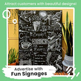 Chalkola White Chalk Markers - White Dry Erase Liquid Chalk Pens for Chalkboard, Blackboard, Window, Bistro, Car Glass, Board, Signs - Variety Pack Chalkola