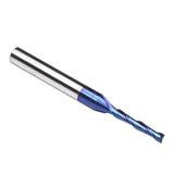Jiiolioa 2PCS CNC Router Bits 1/4 Inch Shank 1/8 inch Cutting Diamete Spiral Up Cut End Mill with Nano Blue Coating for Carving Standard milling, Jiiolioa