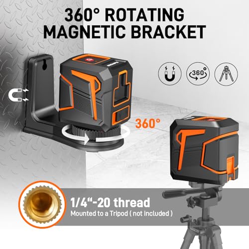 Laser Level GOCHIFIX Self Leveling Cross Line Laser 100ft Green Cross Laser Level with Manual Mode IP54 Waterproof for Picture Hanging and GOCHIFIX