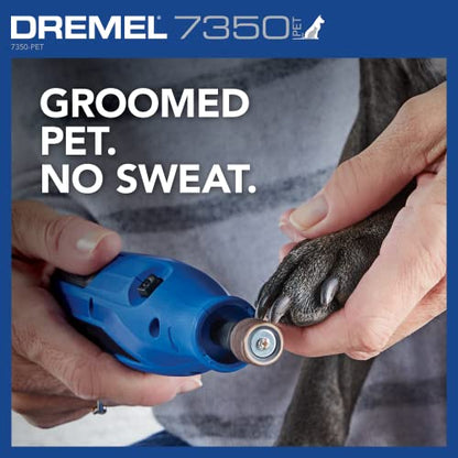 Dremel 7350-PET 4V Pet & Dog Nail Grinder, Easy-To-Use & Safe Nail Trimmer, Professional Pet Grooming Kit - Works on Large, Medium, Small Dogs & Cats - WoodArtSupply