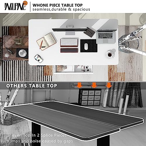 Win Up Time Standing Desk Adjustable Height- 48 x 24 Inches Whole Piece Desktop Stand Up Desk, Electric Standing Desk, Sit to Stand Desk for Home - WoodArtSupply