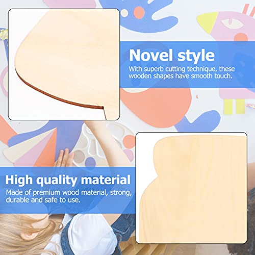 Healifty 5pcs Mason Jar Wood Chips DIY Wood Ornaments Wood Slices Wood Slice Crafts Wood Cutouts to Paint Unfinished Wood Shapes Ornament Crafts Wood Healifty