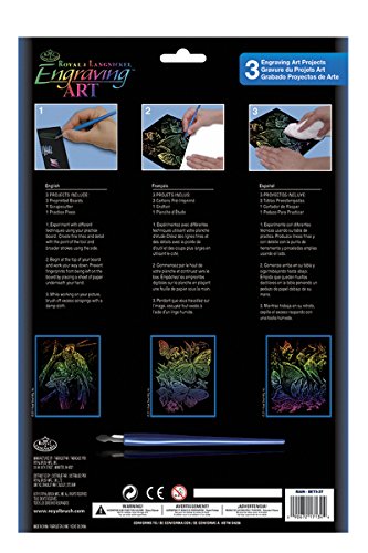 Royal & Langnickel Royal and Langnickel Engraving Art 3 Design Value Pack, Rainbow Royal & Langnickel