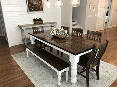 decorluxes Farmhouse Table Legs, Legs for Furniture Set of 4 Unfinished Wood Furniture | Dining Table Legs | Easy to Paint Any Color You Want decorluxes