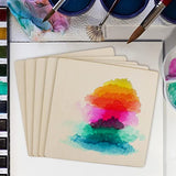 FSWCCK Unfinished Blank Square Wood Pieces, 5 Pack 6mm 1/4" x 12" x 12" Craft Wood, Plywood Board Basswood Sheets, Perfect for DIY Projects, Drawing, FSWCCK