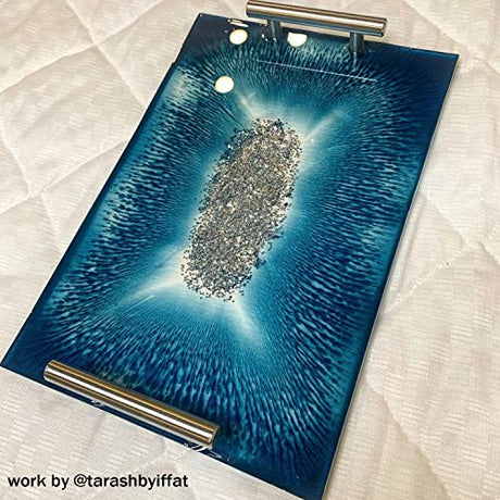 RESINWORLD Silicone Large Deep Flat Tray Mold with Handles, Rectangle for Resin Casting, ResinWorld
