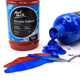 MONT MARTE Signature Acrylic Color Paint Set, 12 x 16.9oz (500ml), Semi-Matte Finish, 12 Colors, Suitable for Canvas, Wood, Fabric, Leather, MONT MARTE