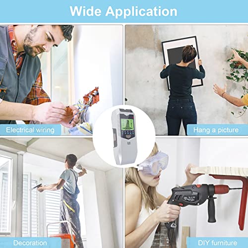 Stud Finder Wall Scanner, 5 in 1 Electronic Stud Sensor, Metal Detector Wall Scanner, Wall Wood Detector Scanner with LCD Display & Audio Alarm for HOTBEST