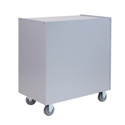 walsport Metal Storage Cabinet with Wheels 30" x 18" x 34" Mobile Metal Garage Cabinet with 1 Drawer & 2 Doors Small Rolling Tool Storage Cabinet - WoodArtSupply