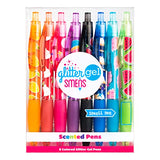 Glitter Gel Smens - Gourmet Scented Pens, Colored Gel Ink, Medium Point, 8 Count Scentco