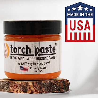 Torch Paste - The Original Wood Burning Paste | Made in USA | Heat Activated Non-Toxic Paste for Crafting & Stencil Wood Burning | Accurately &