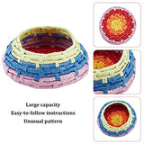 FREEBLOSS Raffia Basket Weaving Kit Introductory Weaving Kit for Beginners, Creative Raffia Basket Bowl Suitable for for Kids Arts and Crafts FREEBLOSS