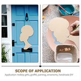 SEWACC Mother's Day Wood Chips Unfinished Wood Chip Wooden Ornaments Unfinished Wood Cutout Mother Gifts African Women Wood Cutout Mom Girl Gift DIY SEWACC