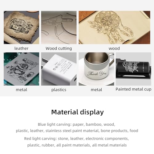 DAJA 3W Laser Engraver 24,000 mm/min (400 mm/sec) Engraving Speed Perfect for Wood, Metal, Leather, Glass, and More Ideal for Small Business and DIY FONLAND