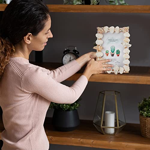 WEBEEDY Unfinished Wooden Photo Frame Craft Kit for Kids DIY Wooden Photo Frames with Stand Shell Wood Photo Picture Frames Making Kit for Kids Craf WEBEEDY