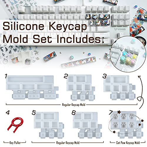 Keycaps Epoxy Resin Casting Molds Set for Mechanical Gaming Keyboard ...