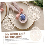 BESPORTBLE 5pcs Easter Ornaments Easter Wooden Egg Cutouts Easter Bunny Embellishments Unfinished Bunny Cutouts BESPORTBLE