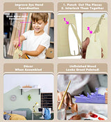 Puzzled 3D Puzzle Destroyer Warship Wood Craft Construction Kit Fun & Educational DIY Wooden Toy Assemble Model Unfinished Craft Hobby Navy Ship Puzzled